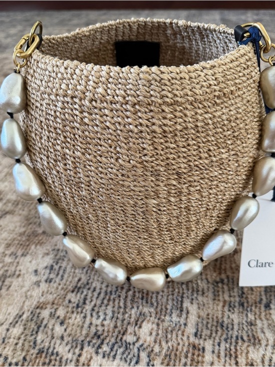 Clare V Handbags - Clare V. Pot de Miel with Baroque Pearl Shortie Strap